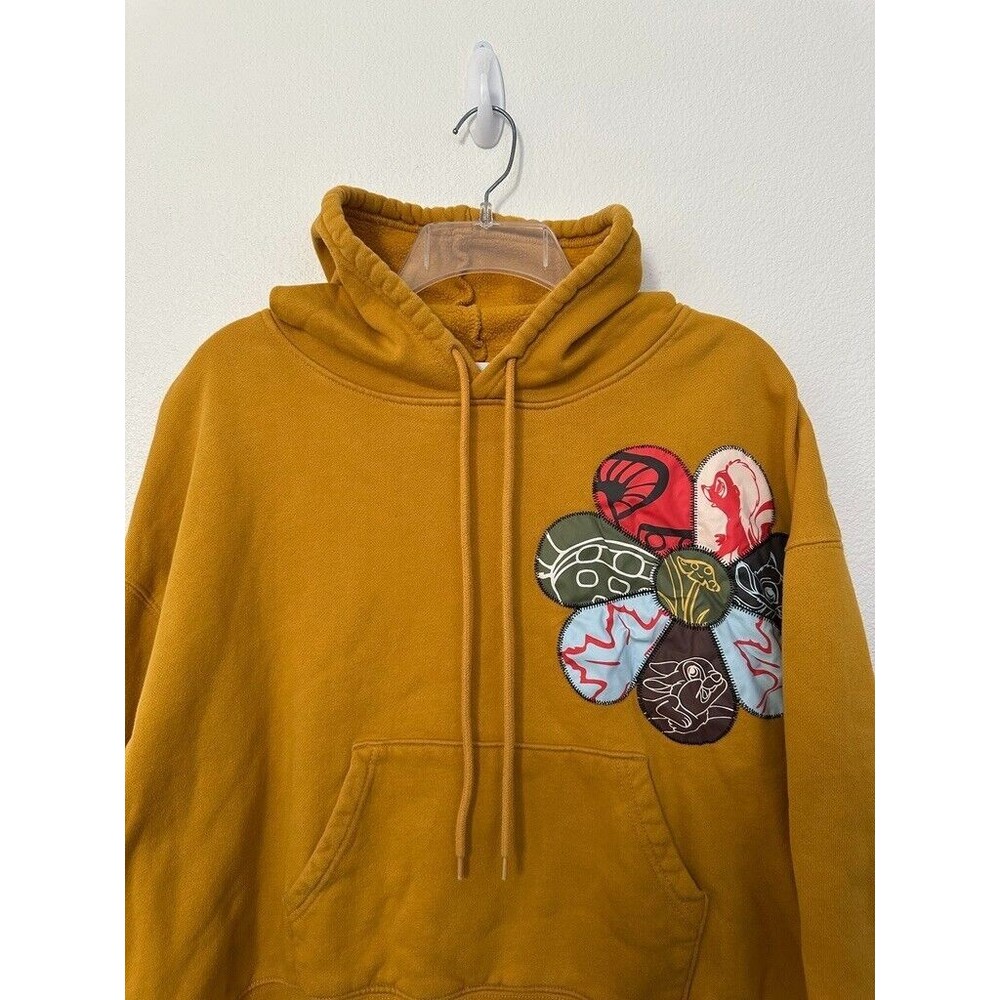 Disney Bambi Pullover Hoodie Patchwork Flower Yel… - image 2